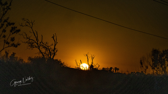 Sunrise as we travel to Texas City Dike